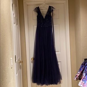 Navy blue prom dress